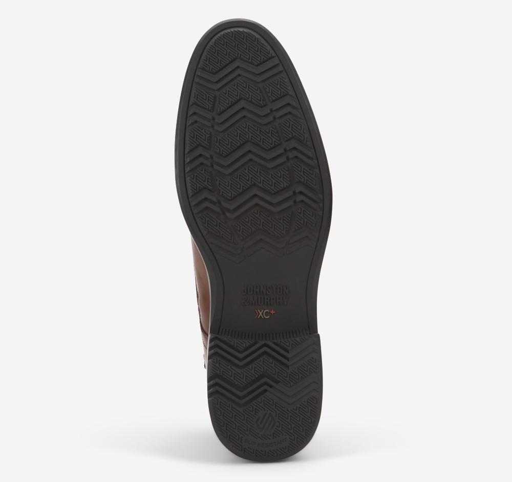 Johnston & Murphy XC+™ Durham Cap Toe Boot Cognac Waterproof Full Grain Leather