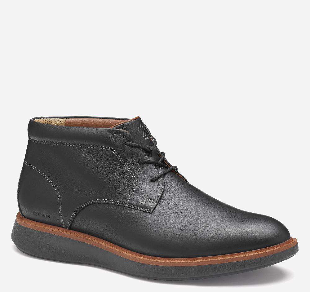 Johnston & Murphy XC+™ Parker Chukka Boot Black Waterproof Full Grain Leather