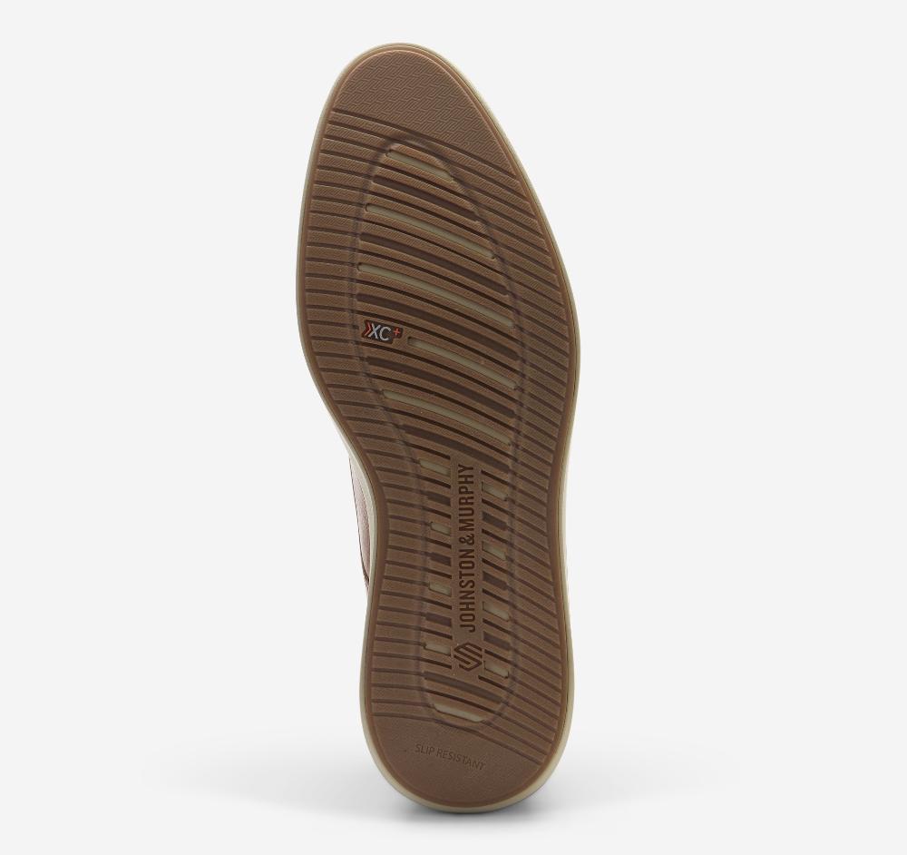 Johnston & Murphy XC+™ Parker Plain Toe Tan Waterproof Full Grain Leather