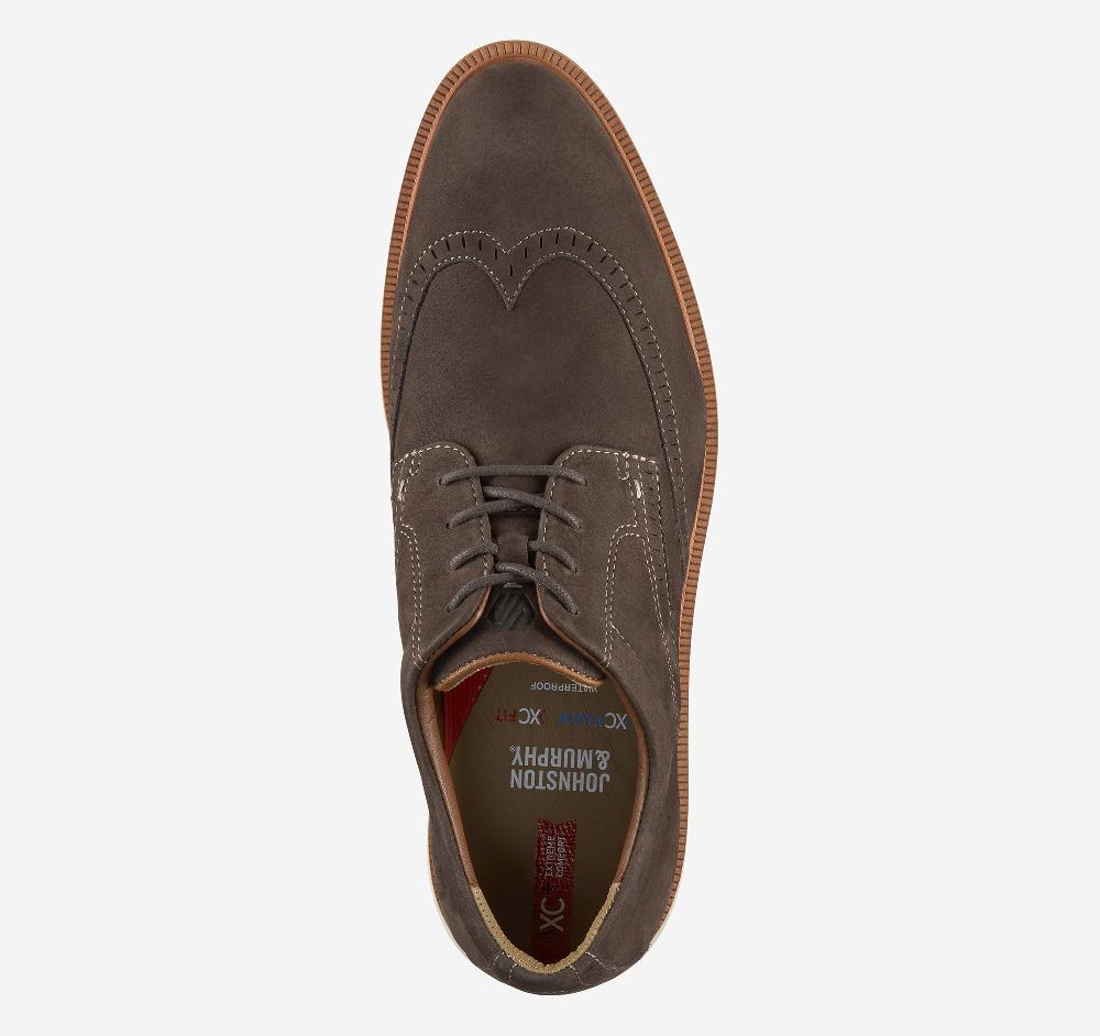 Johnston & Murphy XC+™ Parker Wingtip Brown Waterpoof Nubuck