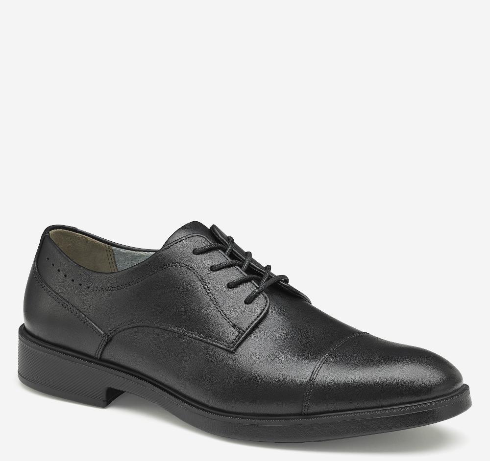 Johnston & Murphy XC4® Maddox Cap Toe Black Waterproof Full Grain