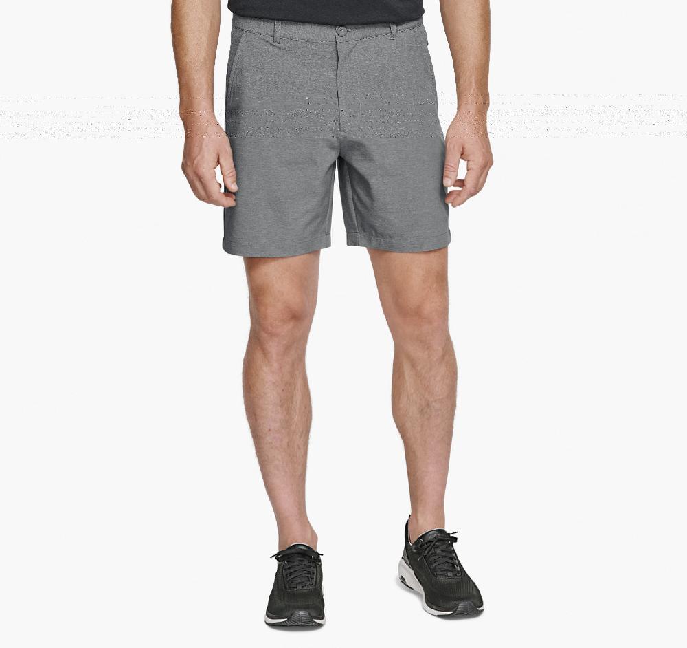 Johnston & Murphy XC4® Performance Flat-Front 7" Shorts Heather Gray