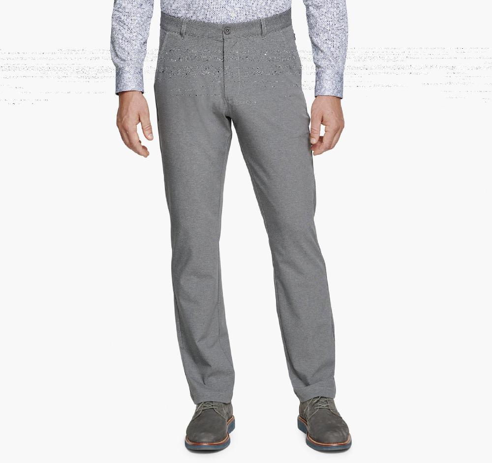 Johnston & Murphy XC4® Performance Flat-Front Pants Gray Heather