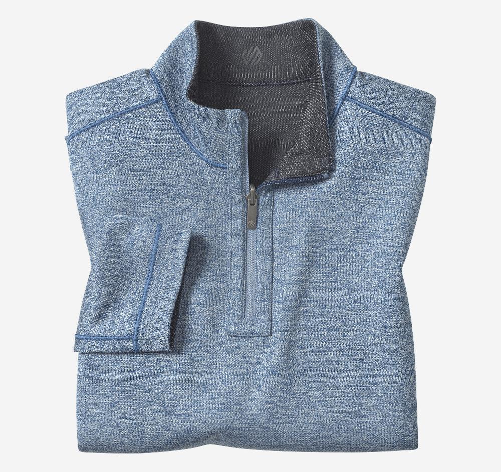 Johnston & Murphy XC4® Performance Reversible Quarter-Zip Navy/Light Blue