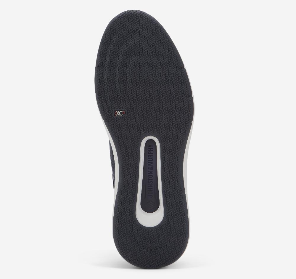 Johnston & Murphy XC4® Prentiss 2 Embossed U-Throat Navy Tumbled Nubuck