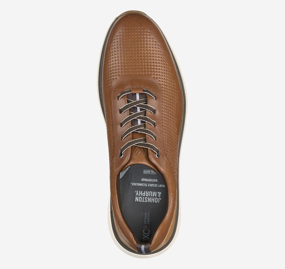 Johnston & Murphy XC4® Prentiss 2 Embossed U-Throat Tan Full Grain