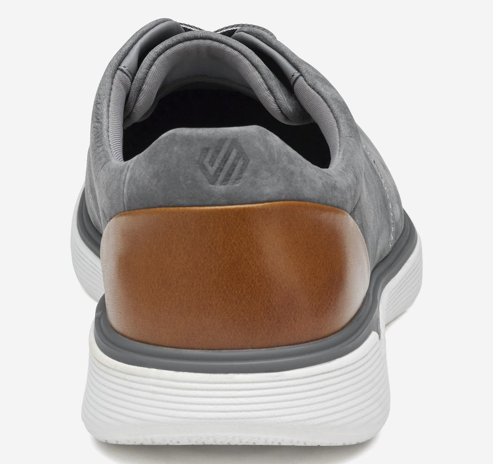 Johnston & Murphy XC4® Prentiss 2 Plain Toe Gray Waterproof Tumbled Nubuck