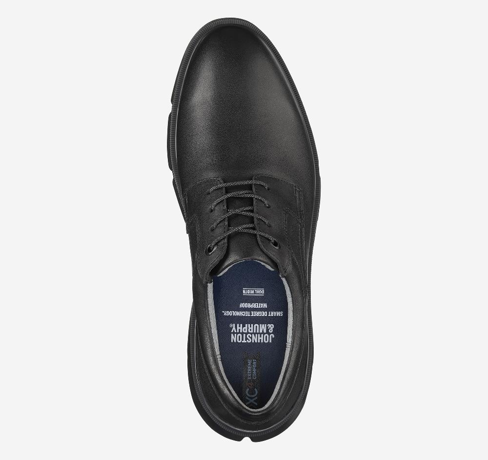 Johnston & Murphy XC4® Tanner Plain Toe Black Full Grain