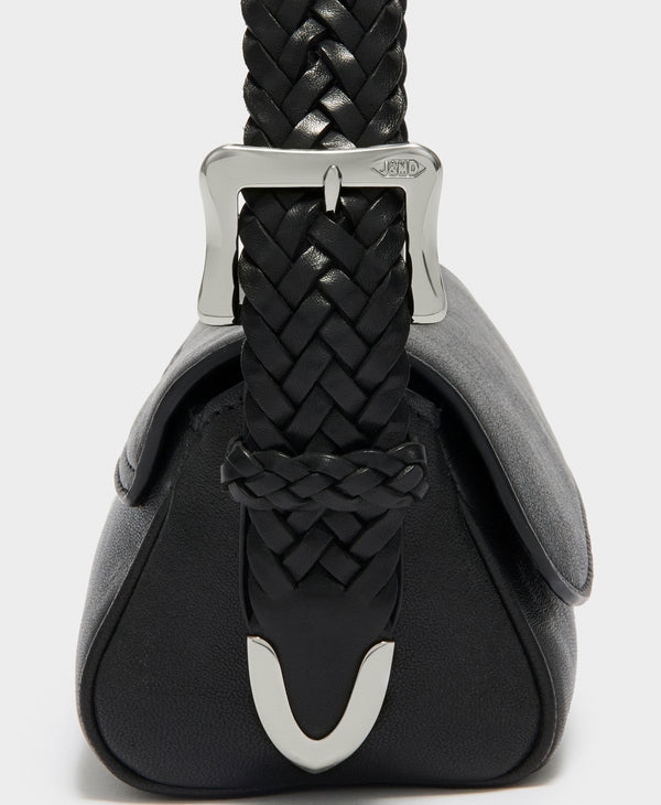 J & M Davidson Bonny Baguette With Plaited Handle Black