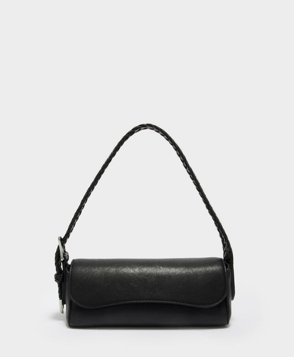 j & m davidson Bonny Baguette with Plaited Handle Black