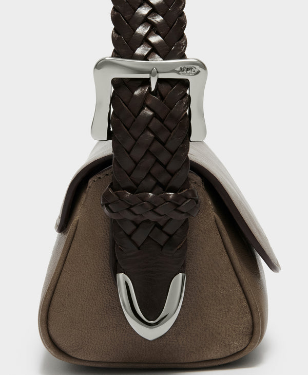 J & M Davidson Bonny Baguette With Plaited Handle Havana