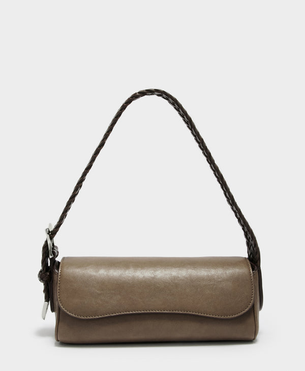 j & m davidson Bonny Baguette with Plaited Handle Havana