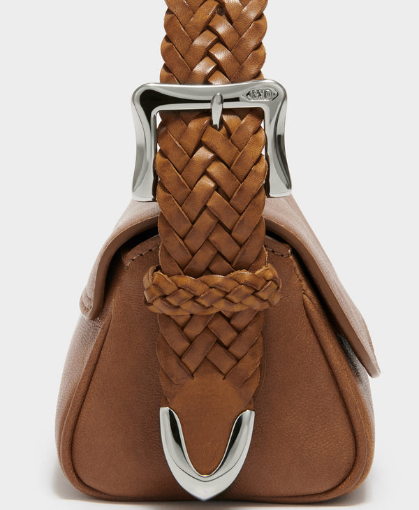 J & M Davidson Bonny Baguette With Plaited Handle Tan