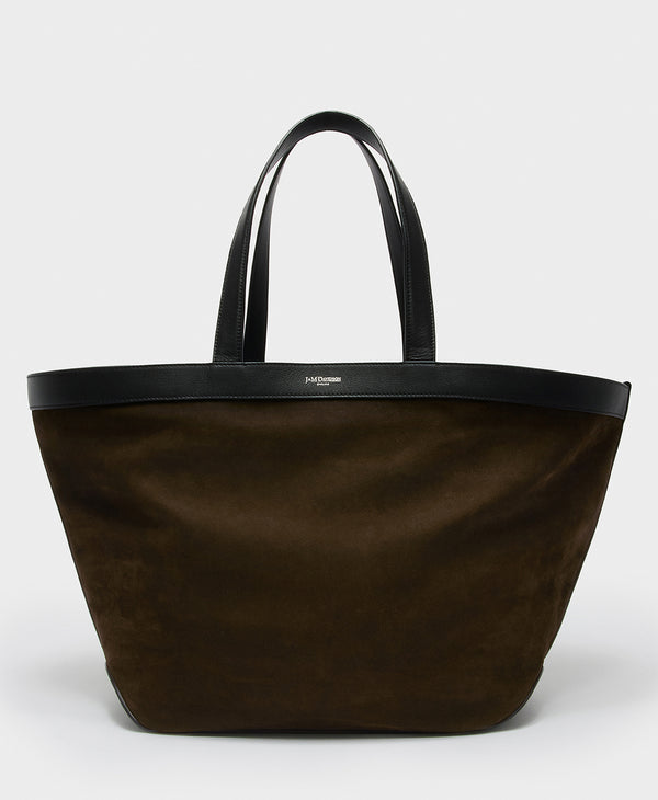 j & m davidson Bicolour Large Voyage Tote Marron