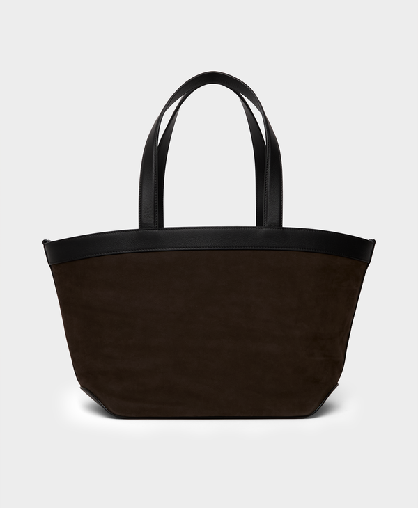 J & M Davidson Bicolour Medium Voyage Tote Marron