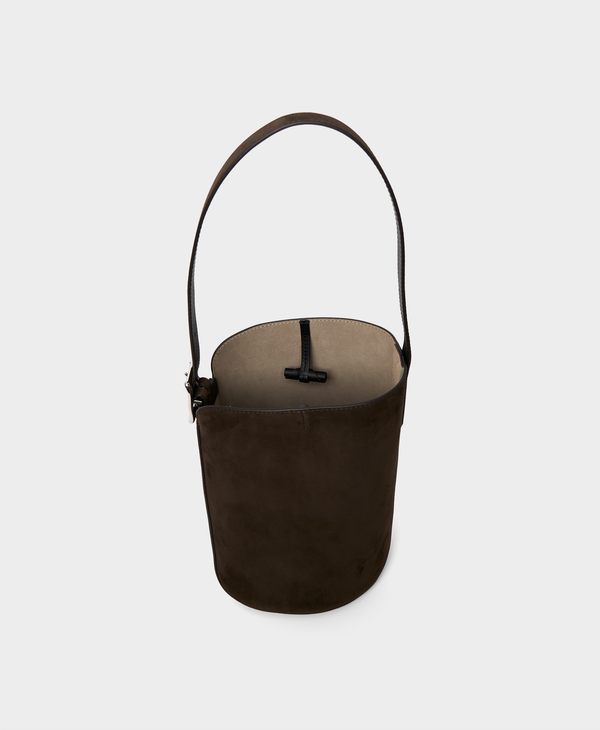 J & M Davidson Bicolour Mini Quiver Bucket Marron