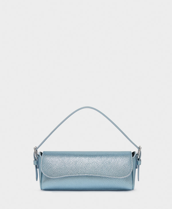 J & M Davidson Bonny Baguette Metallic Blue