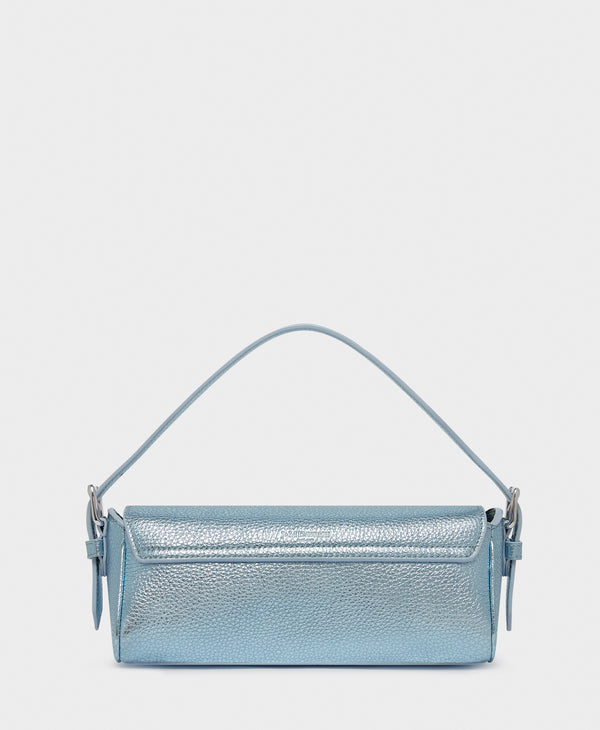 J & M Davidson Bonny Baguette Metallic Blue