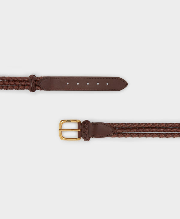 J & M Davidson Braided Belt Leopard