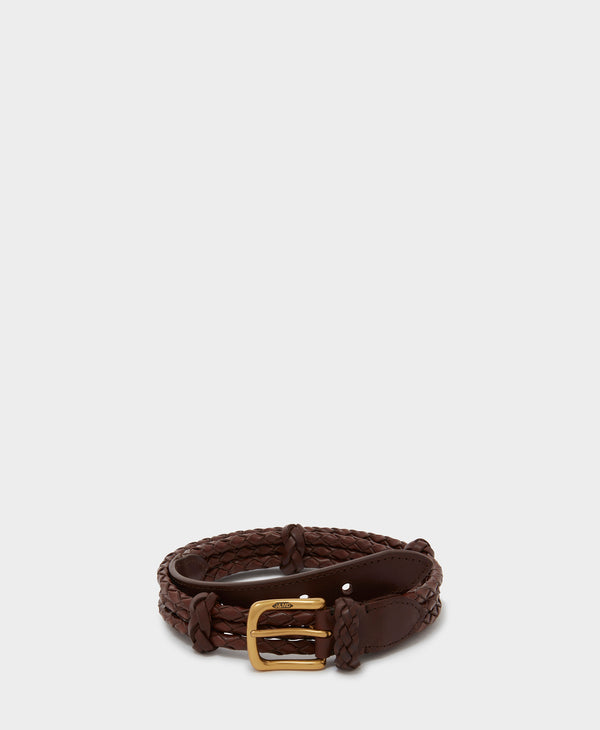 j & m davidson Braided Belt Leopard