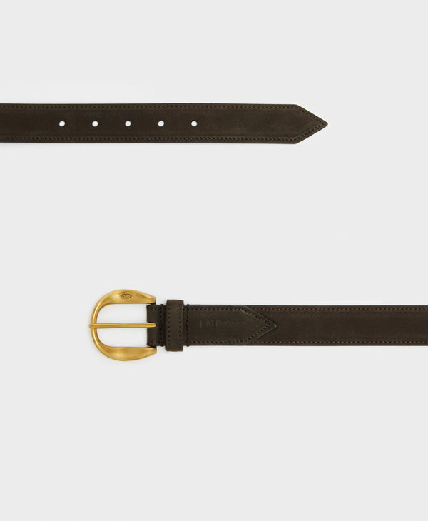 J & M Davidson Disk Buckle Belt - 30mm Leopard