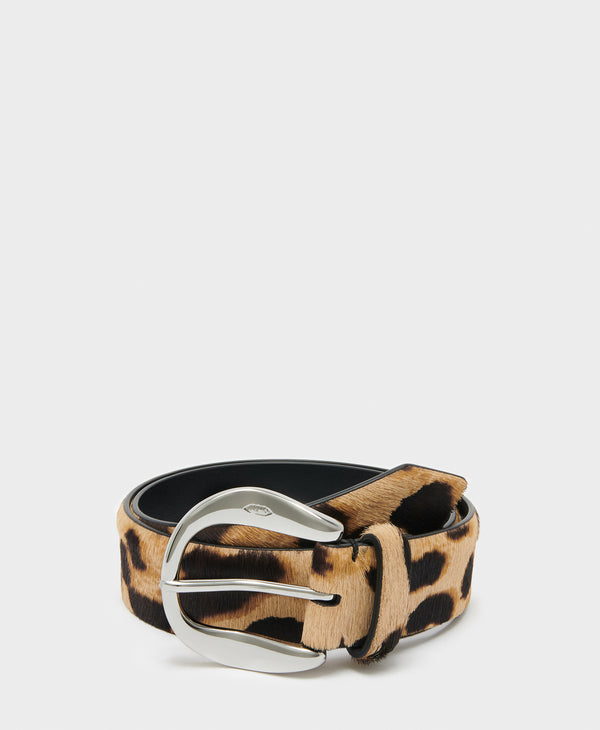 J & M Davidson Disk Buckle Belt - 38mm Leopard