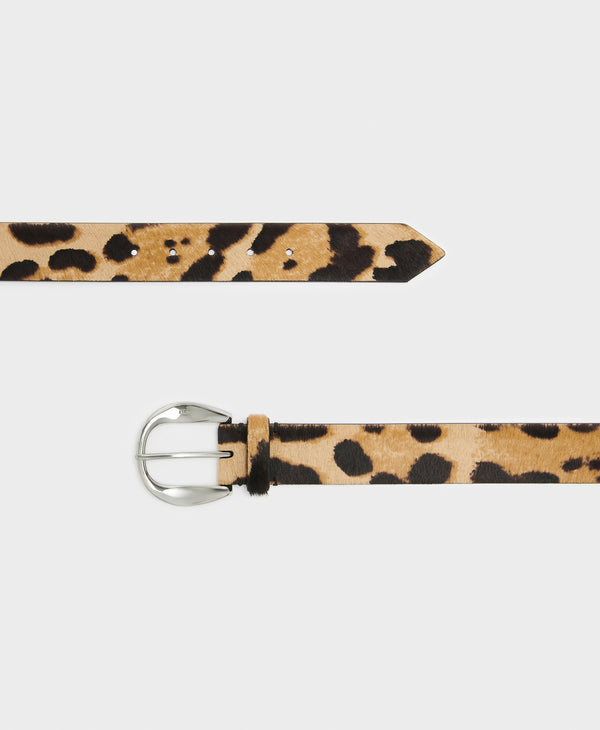 J & M Davidson Disk Buckle Belt - 38mm Leopard