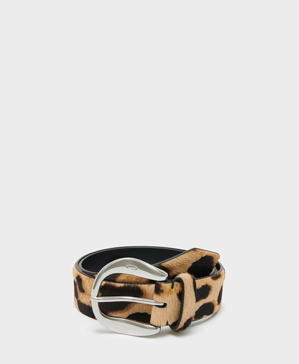 j & m davidson Disk Buckle Belt - 38mm Leopard