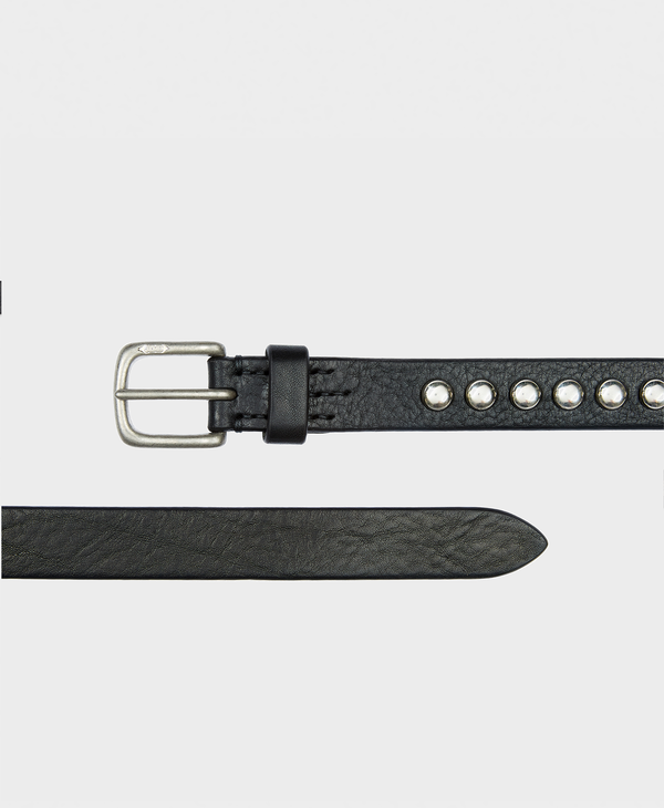 J & M Davidson Dome Rivets Narrow Belt - 25mm Leopard