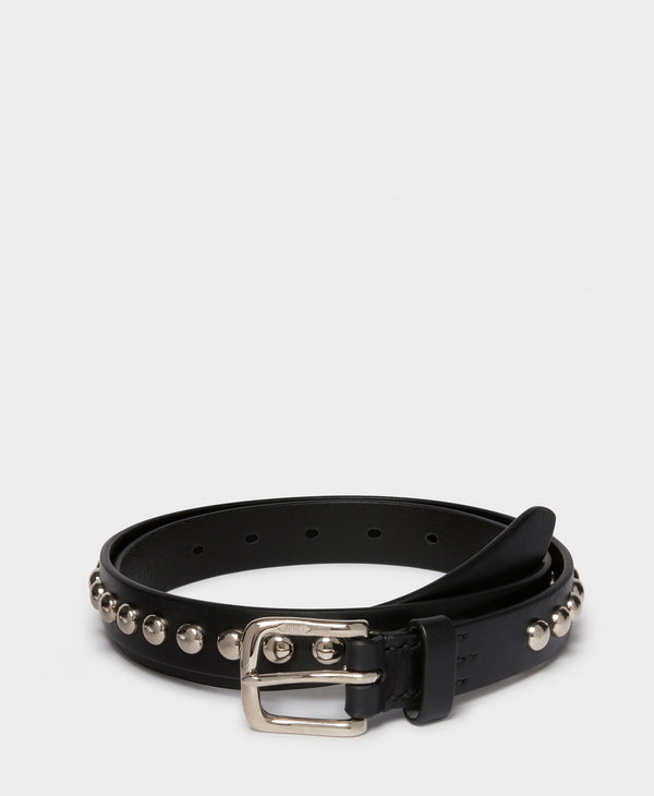 J & M Davidson Dome Rivets Narrow Belt - 25mm Leopard