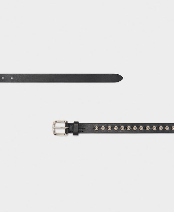 J & M Davidson Dome Rivets Narrow Belt - 25mm Leopard