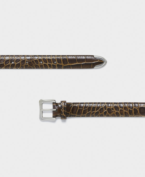 J & M Davidson Envelope Buckle Tip End 25mm Leopard