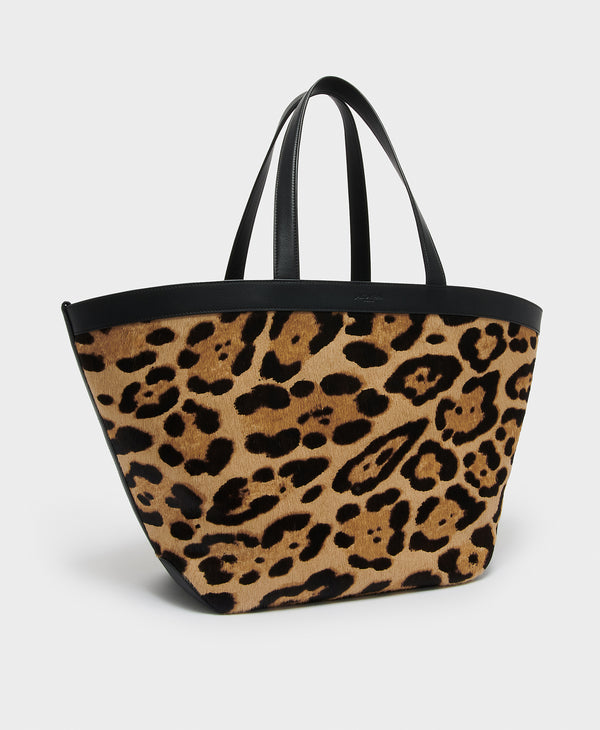 J & M Davidson Large Voyage Tote Leopard