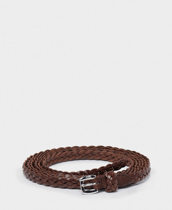 J & M Davidson Long Braided Belt Leopard