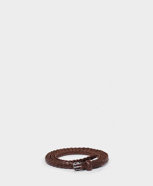 j & m davidson Long Braided Belt Leopard