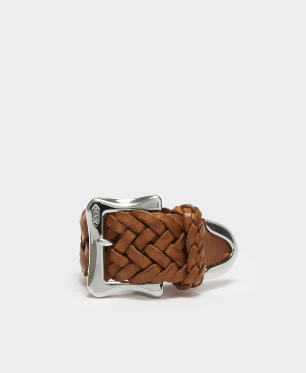 J & M Davidson Plaited Envelope Bracelet Leopard