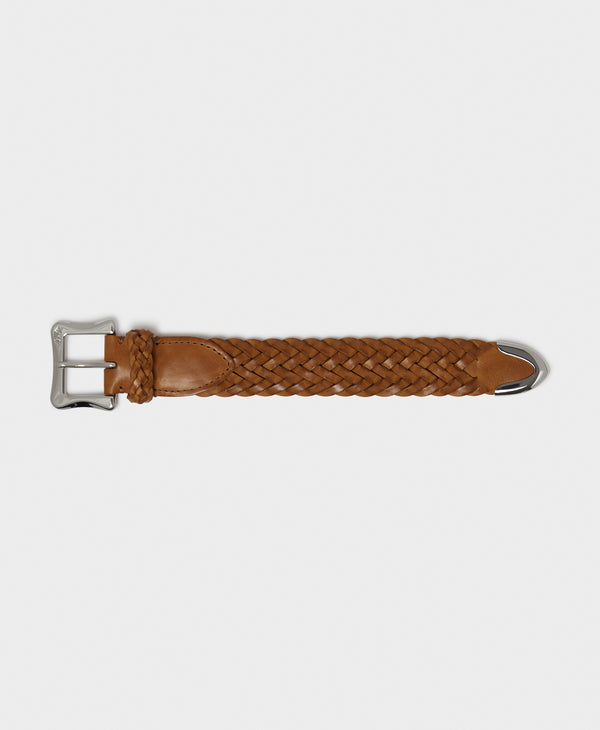 J & M Davidson Plaited Envelope Bracelet Leopard