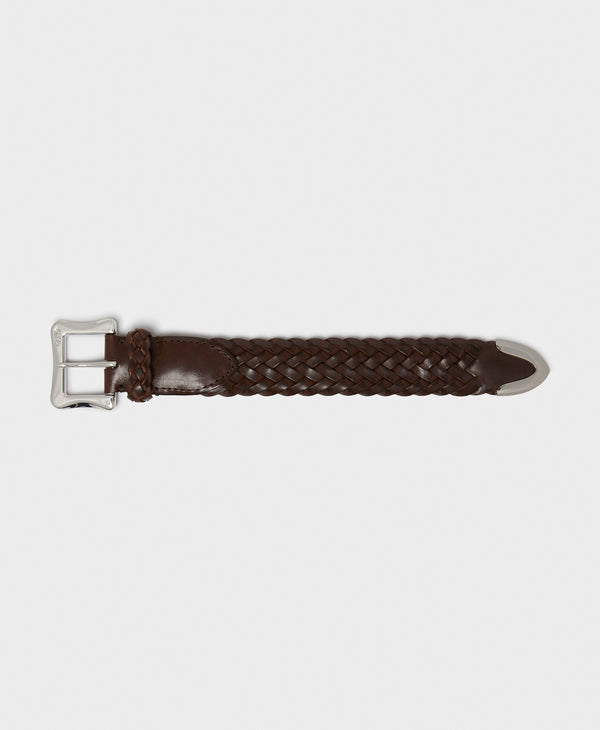J & M Davidson Plaited Envelope Bracelet Leopard