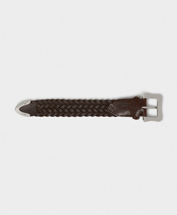 J & M Davidson Plaited Envelope Bracelet Leopard
