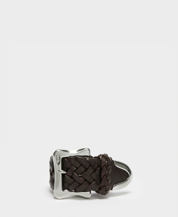 j & m davidson Plaited Envelope Bracelet Leopard