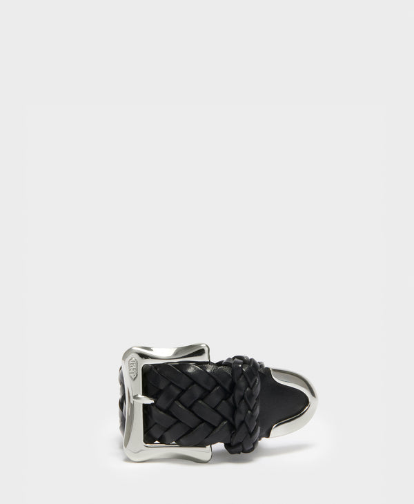 j & m davidson Plaited Envelope Bracelet Leopard