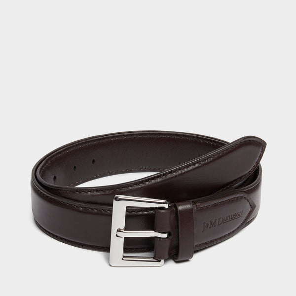 J & M Davidson Square Buckle Belt - 30mm Leopard