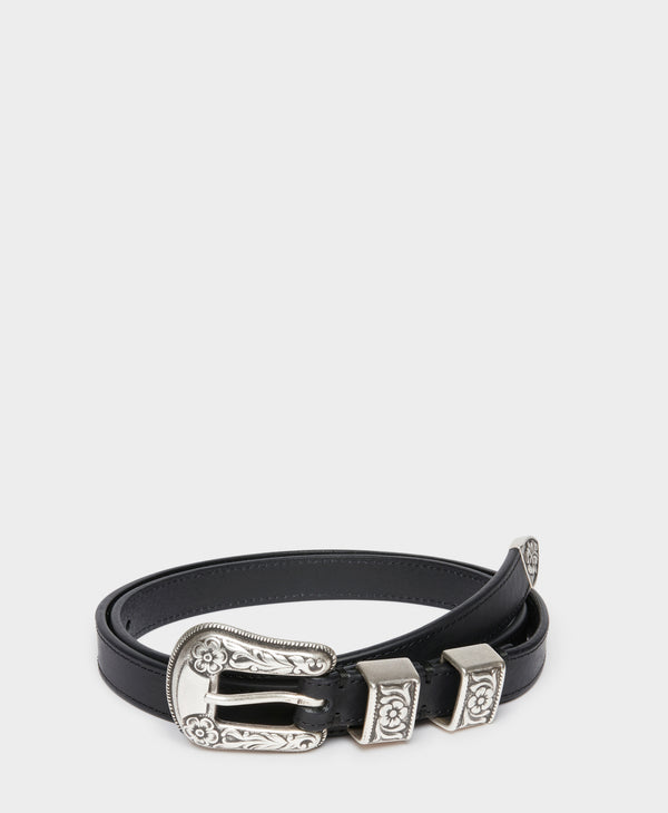 j & m davidson Western Buckle Belt - 20mm Leopard