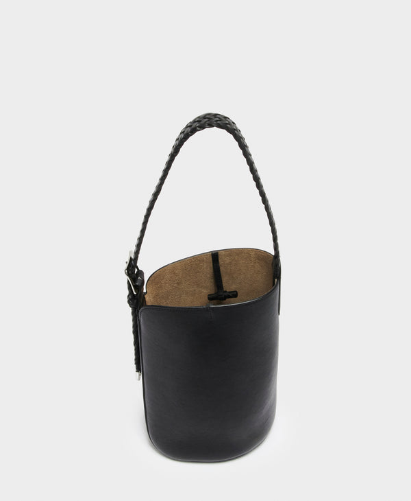 J & M Davidson Mini Quiver Bucket With Plaited Handle Black