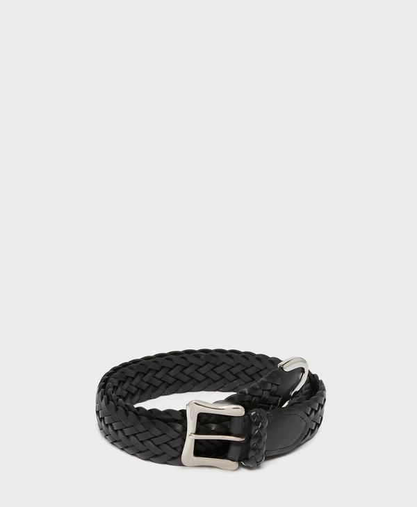 j & m davidson Plaited Belt with Envelope Buckle Tip End - 30mm Leopard