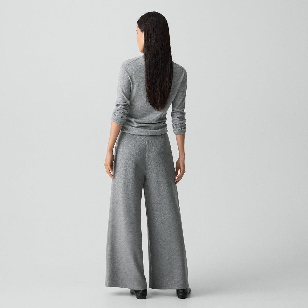 J Brand A-Line Pull-On Pant In Double Knit Jersey Grey Melange
