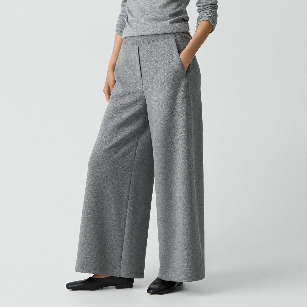 J Brand A-Line Pull-On Pant In Double Knit Jersey Grey Melange