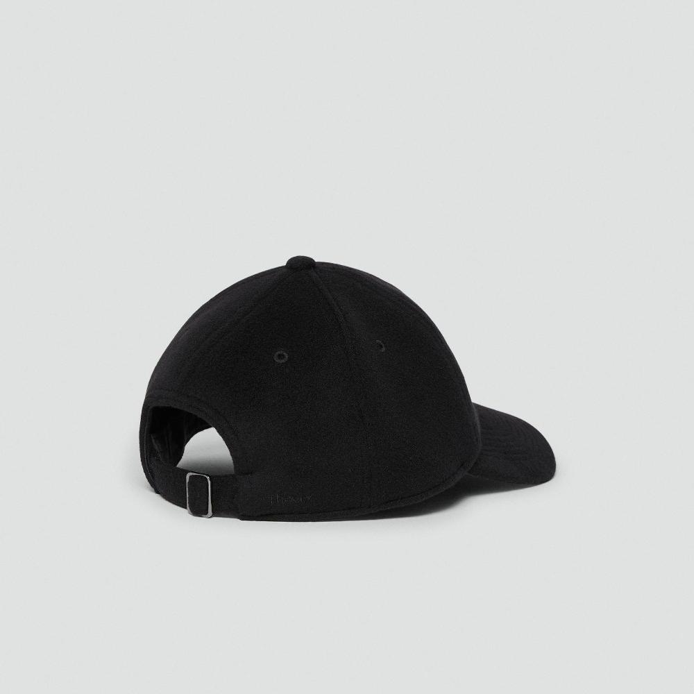 J Brand Baseball Cap In Double-Face Wool-Cashmere Black