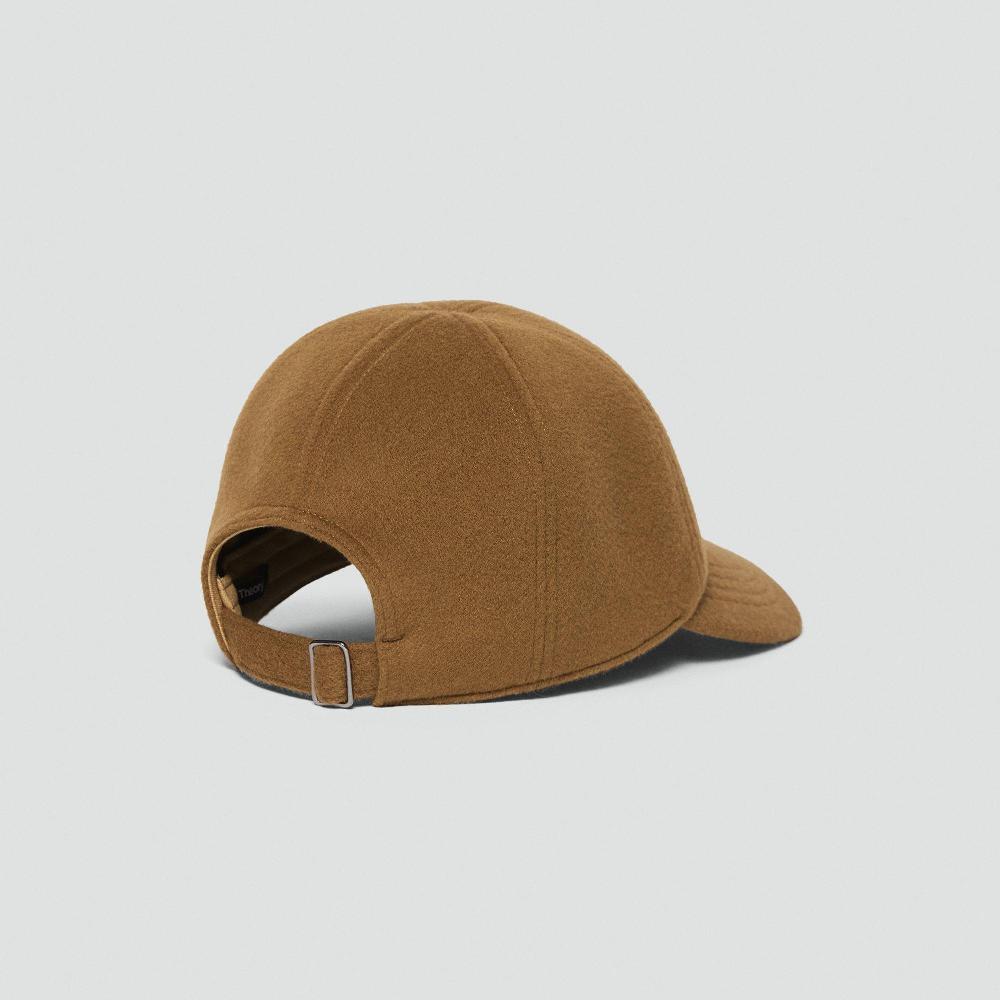 J Brand Baseball Cap In Double-Face Wool-Cashmere Wood