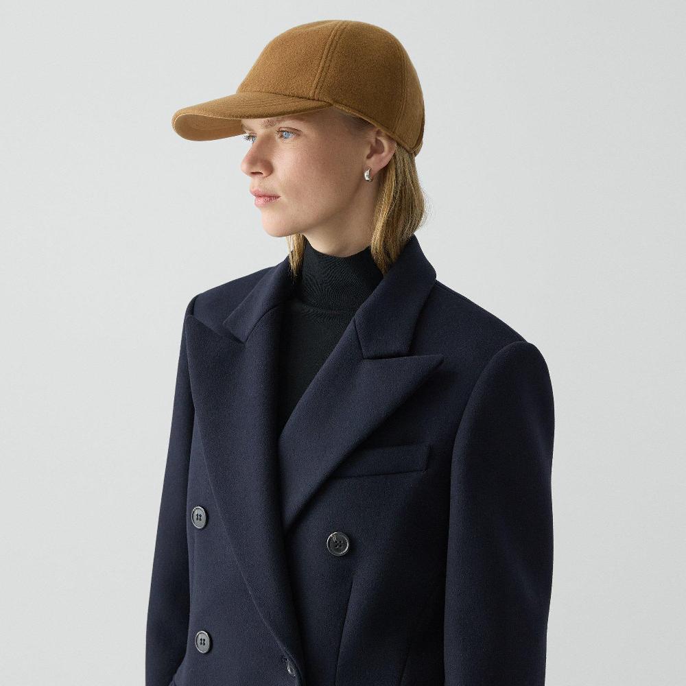 j brand Baseball Cap in Double-Face Wool-Cashmere wood